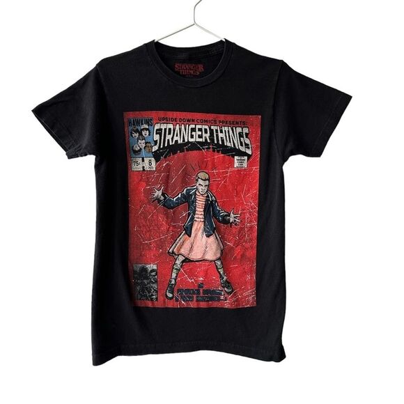 Stranger Things Eleven Comic Book Black Short Sleeve Shirt size Small - Picture 2 of 10